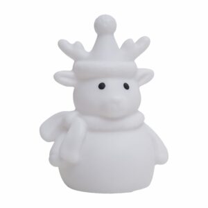 Adorno Navideño Reno Blanco Con Luz Led HE WEI 1 Pieza