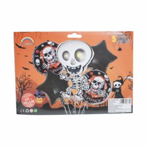 Globo Calavera Halloween JASON BALLOONS 5 Piezas