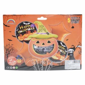 Globo Calabaza Halloween JASON BALLOONS 5 Piezas