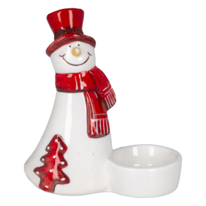 Adorno Navideño Candelabro Snowman JOY 1 Pieza