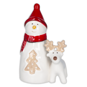 Adorno Navideño Cerámica Snowman Reno JOY 1 Pieza