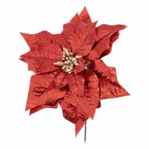 Pick De Flor Navideña JOY Rojo