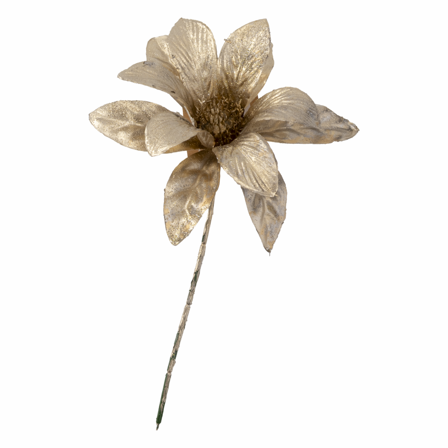 Flor Navideña Metalizada JOY 23 Cm - Imagen 2