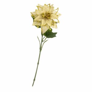 Flor Navideña Dorada JOY 48 Cm