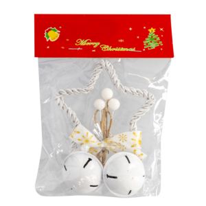 Estrella Navideña Decorativa Con Campanas JOY 15X10X4 Cm