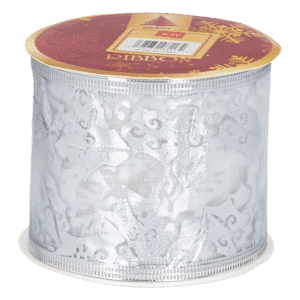 Cinta Navideña Plata Lentejuela Estrella JOY 6X270 Cm