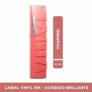 Labial Líquido Vinyl Ink Acabado Brillante Tono Charmed MAYBELLINE NEW YORK 4.2 Ml