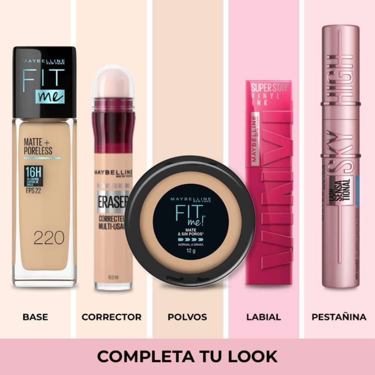 Base De Maquillaje Líquida Fit Me Mate + Poreless Fps 22 Tono 220 Natural Beige MAYBELLINE NEW YORK 30 Ml - Imagen 7