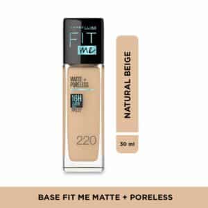 Base De Maquillaje Líquida Fit Me Mate + Poreless Fps 22 Tono 230 Natural Buff MAYBELLINE NEW YORK 30 Ml