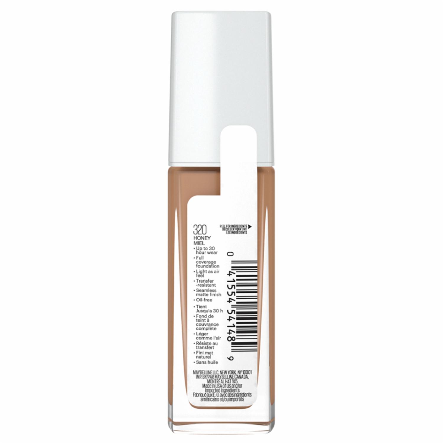 Base De Maquillaje Líquida Super Stay Active Wear Tono 320 Honey MAYBELLINE NEW YORK 30 Ml - Imagen 4