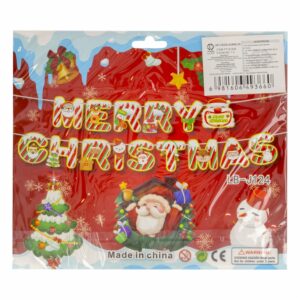 Guirnalda Merry Christmas IMPORTADORA CUMPLEAÑOS Rojo