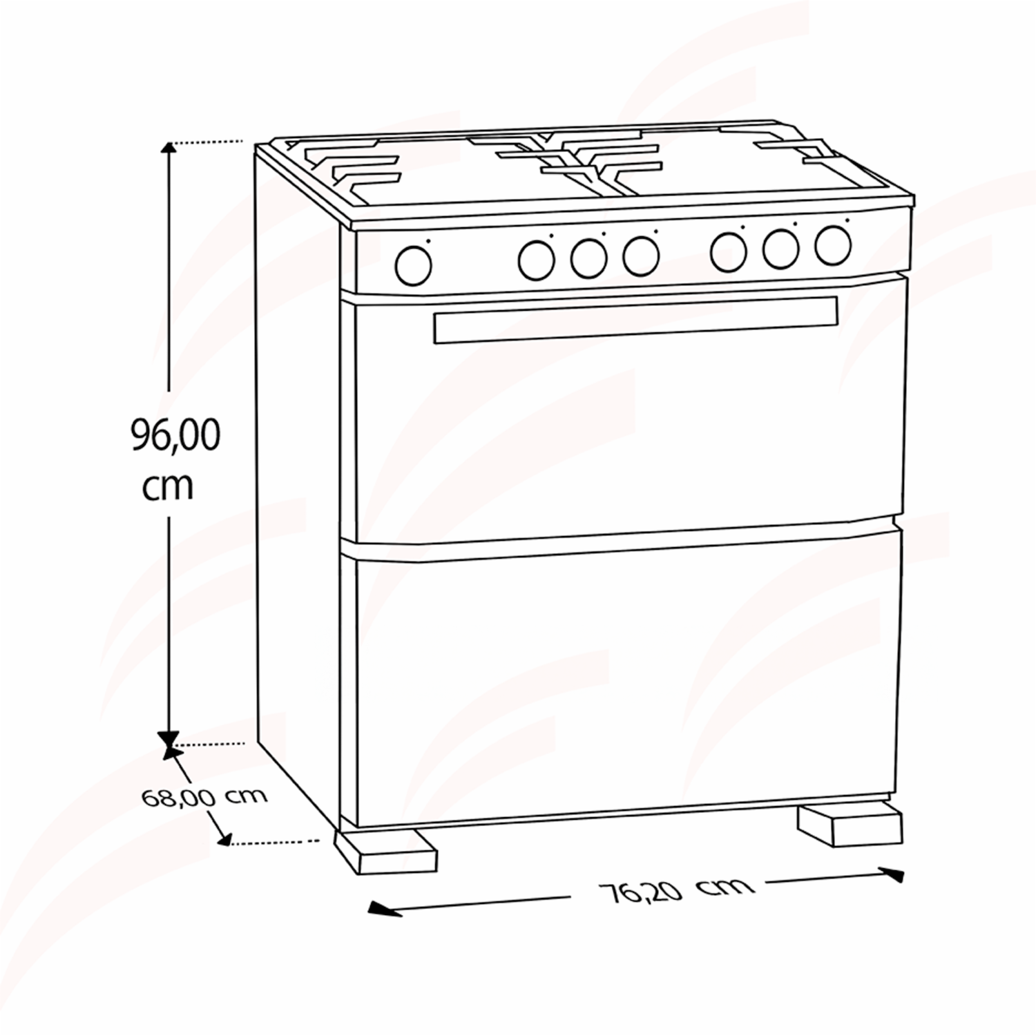 Cocineta A Gas Doble Horno 76DXR-CL ELECTROLUX 5 Quemadores