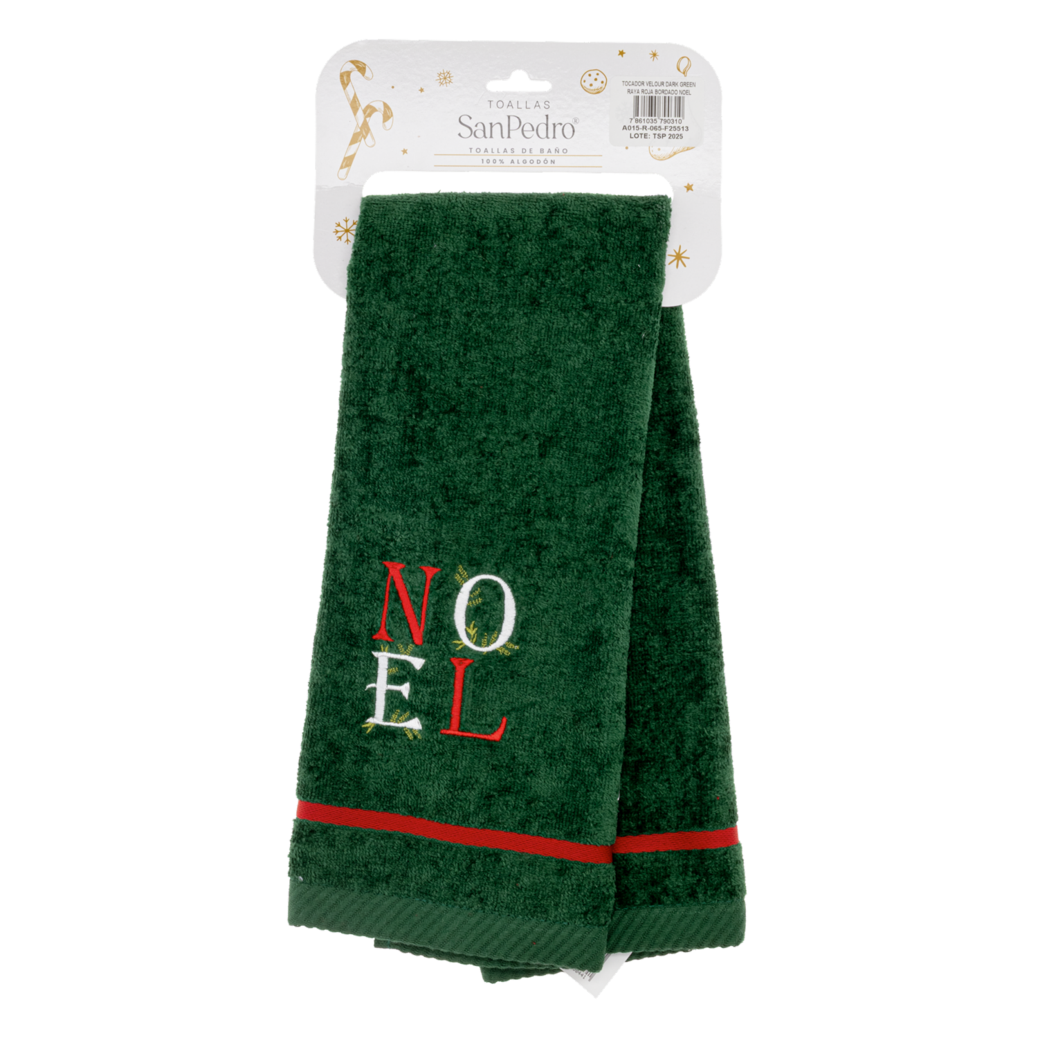 Toalla De Tocador Navideña Letras Noel RENATTA 70X40 Cm - Imagen 2