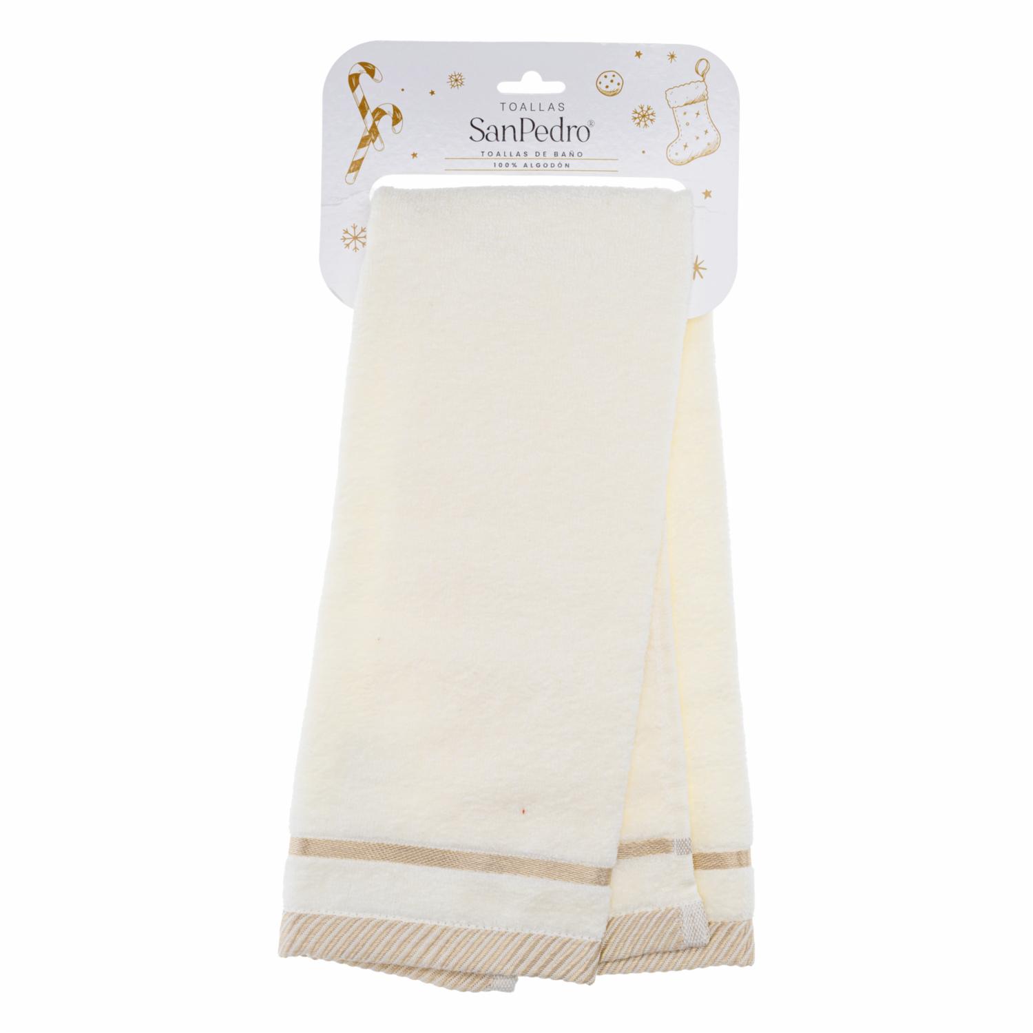 Toalla De Tocador Navideña Blanco Brillante Reno RENATTA 70X40 Cm - Imagen 3