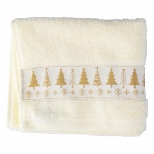 Toalla De Manos Jacquard Blanco Brillante RENATTA 80X50 Cm