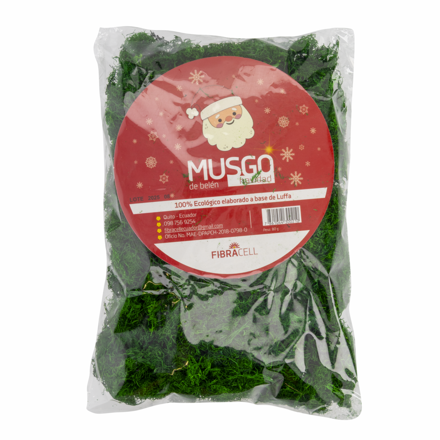 Musgo Decorativo Verde Navideño FIBRACELL 80 G - Imagen 2