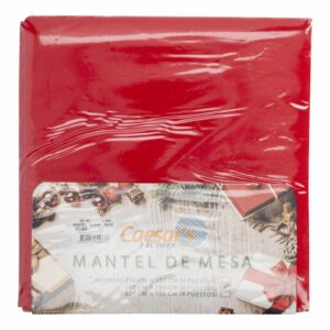 Mantel De Mesa Navideño Llano Rojo 240X150 CM CAESAR'S FACTORY 8 Puestos