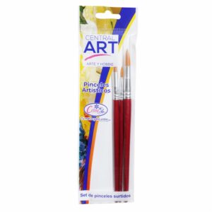 Set Pincel Redondo Oro Sintético N 2 9 12 CELINA X3 Unds