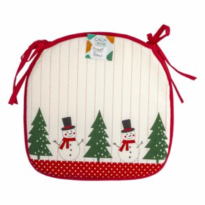 Cojín Navideño De Silla Diseño Muñecos CASA LINDA 42X42 Cm