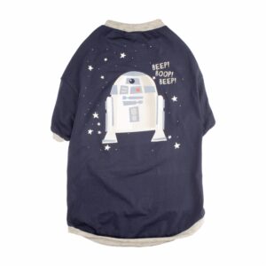 Camiseta Para Mascota Manga Corta Diseño Star Wars Color Azul DISNEY Talla Mediano