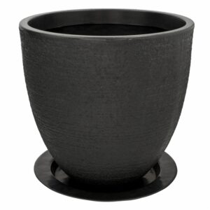 Macetero Deco Stone Jaspe Bajo Negro CASA PICA 27 Litros