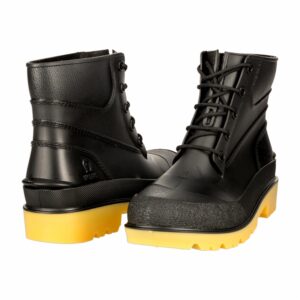 Botín De Caucho Color Negro Con Cordón VENUS Talla 39