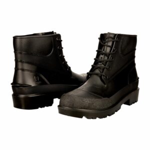 Botín De Caucho Color Negro Con Cordón VENUS Talla 38