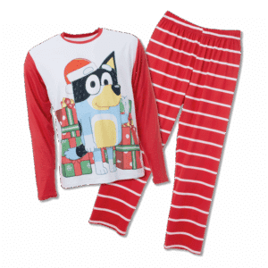 Pijama Navidad 2 Piezas Camiseta Manga Larga Estampada Bluy Y Pantalón BLUEY