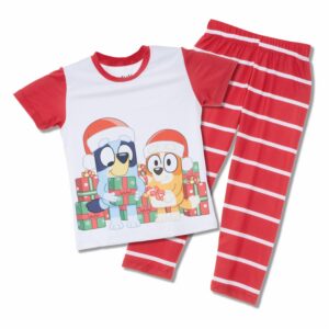Pijama Navidad 2 Piezas Camiseta Manga Corta Estampada Bluy Y Pantalón BLUEY