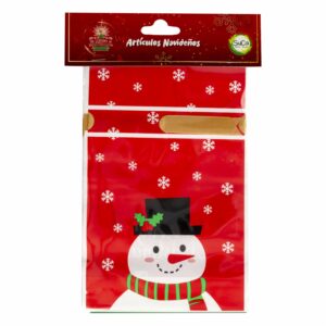 Bolsa Plástica Navideña Dieseño Hombre De Nieve SUCA 10 X 17 Cm
