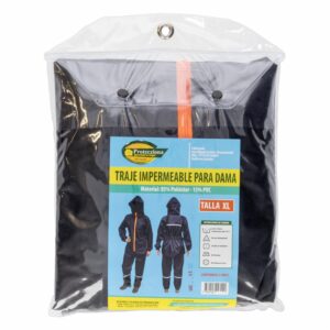 Traje Impermeable Negro Para Dama PROTECZIONA Talla Extra Grande