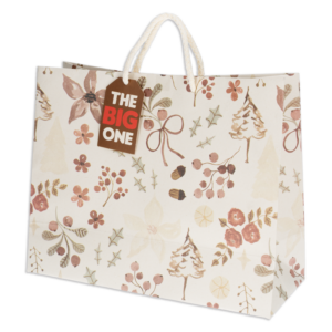 Funda De Regalo Navideño Merry Flowers RECOPAPEL Mediana