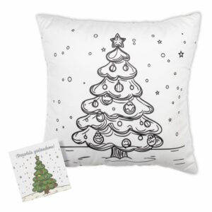 Cojín Navideño Colorear Árbol KIKEMAR