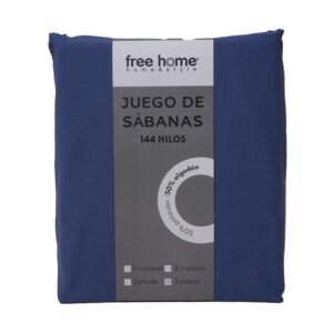 Juego De Sábanas Polialgodón Azul Claro ZIBA HOME 3 Plazas