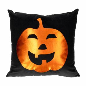 Cojín Halloween Con Cierre Y Relleno Calabaza POMAROSA 45 X 45 Cm