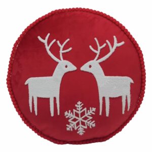 Cojín Navideño Copos Renos POMAROSA 45X45 CM