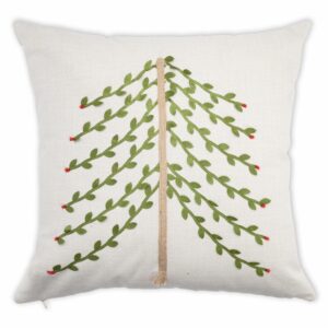 Cojín Navideño Árbol De Navidad Tejido Puntos POMAROSA