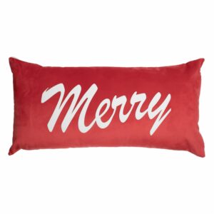 Cojín Navideño Lumbar Merry Rudon POMAROSA 70X35 Cm