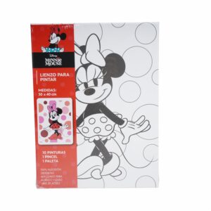 Set Lienzo Pintura Con Pincel Y Paleta Minnie DISNEY 40X30 Cm