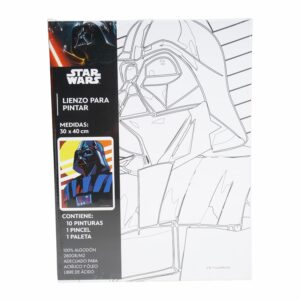 Set Lienzo Pintura Con Pincel Y Paleta Star Wars DISNEY 40X30 Cm
