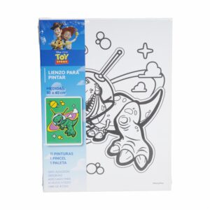 Set Lienzo Pintura Con Pincel Y Paleta Toy Story DISNEY 40X30 Cm