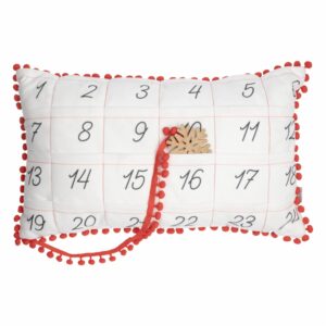 Cojín Navideño Lumbar Calendario Adviento KÁLIDO 50x50 Cm