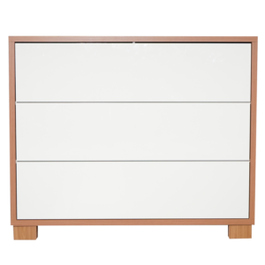 Cómoda 3 Cajones Modelo Tw54 Jw Color Freijo Blanquecino DALLA COSTA