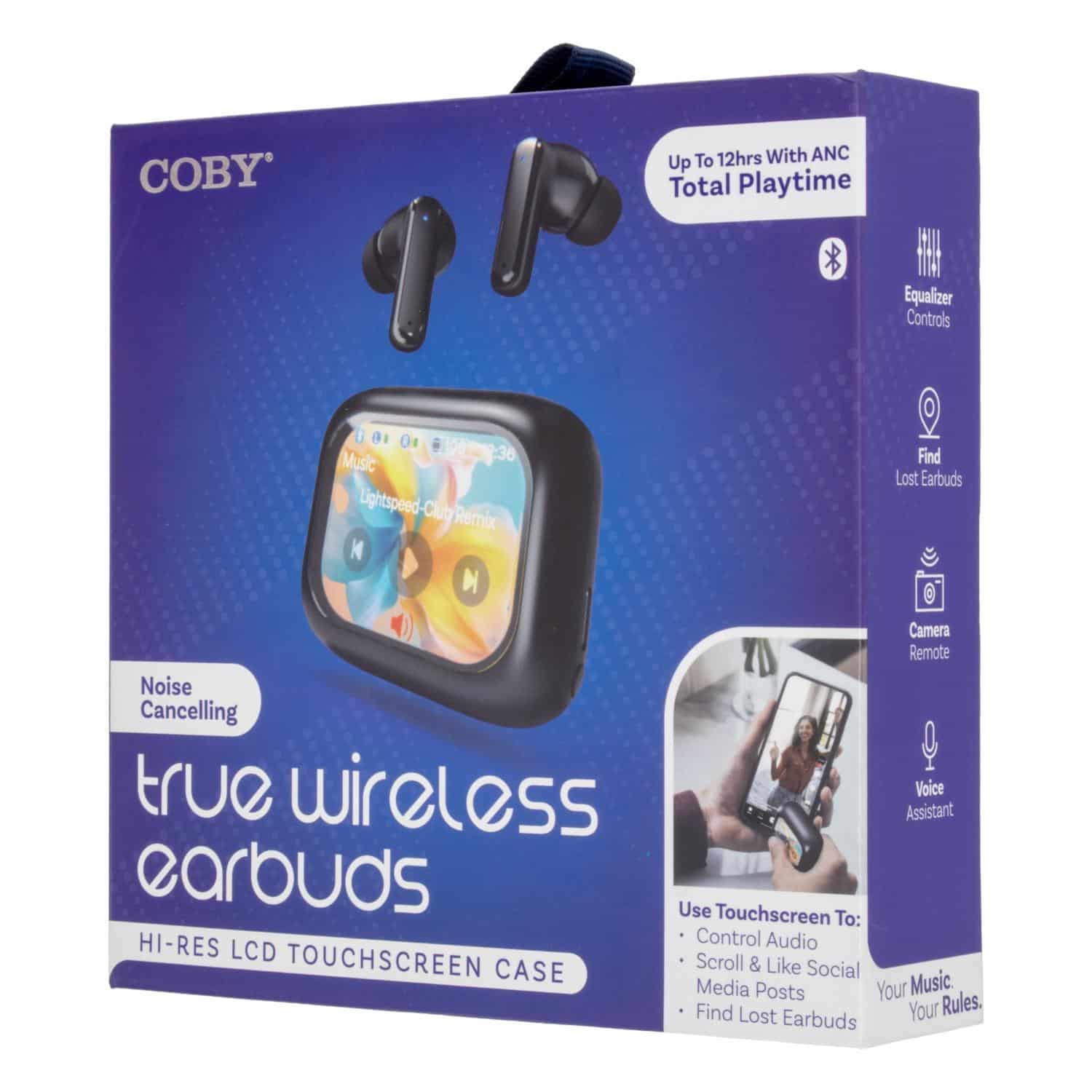 Audífonos Earbuds Con Estuche De Carga Táctil Negro COBY - Imagen 10