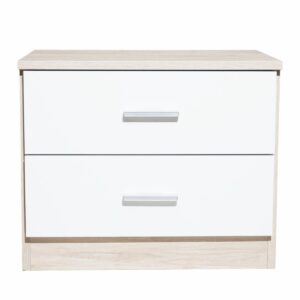 Velador 2 Cajones Couple Blanco FABRIKIT MDF