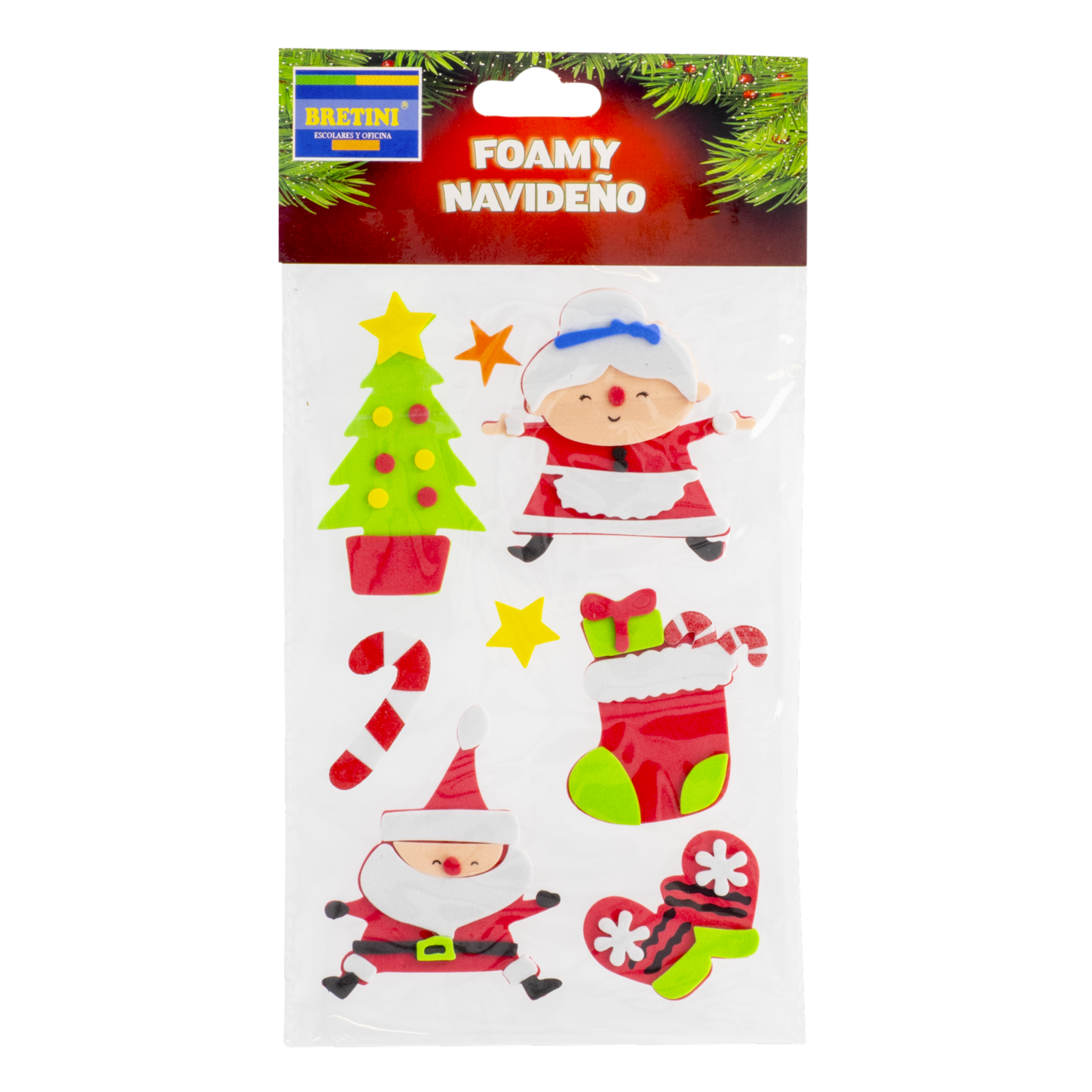 Foamy Navidad Papá Noel Regalos Botas ESCOLINI X 14 - Imagen 2