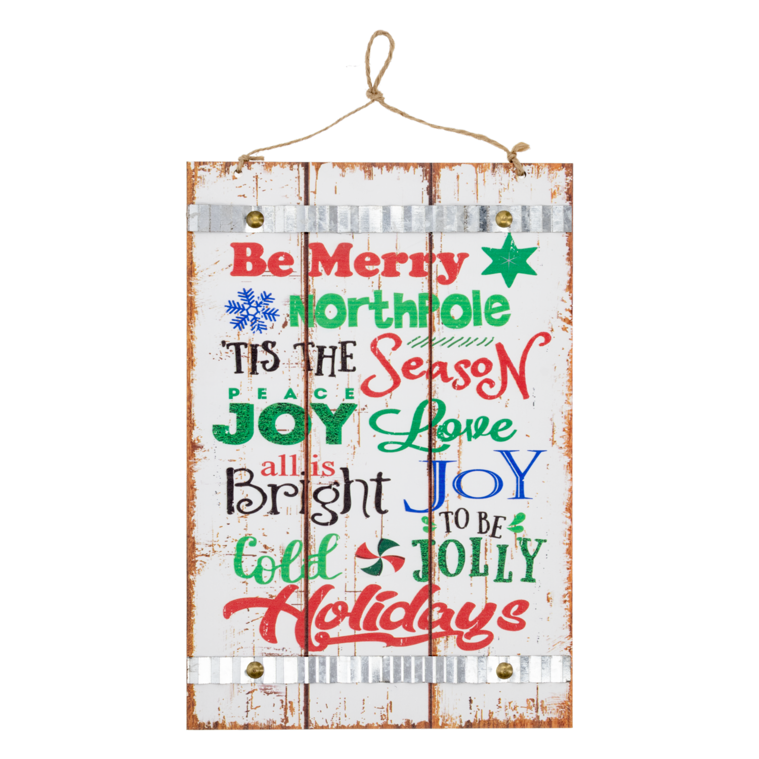 Letrero Navideño Para Puerta Frases Navidad Surtido IMPORTADORA CUMPLEAÑOS 29 Cm - Imagen 2