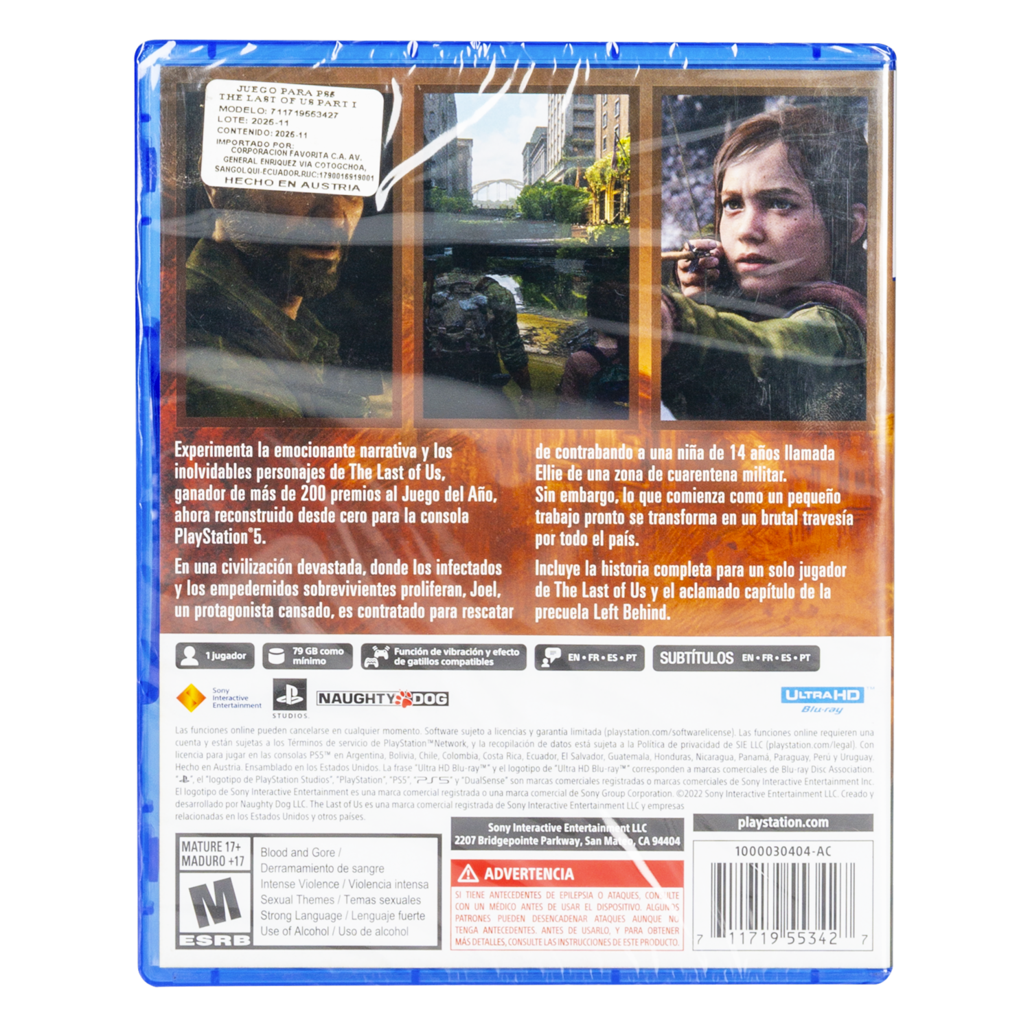 Juego De PS5 The Last Of Us SONY Unidad