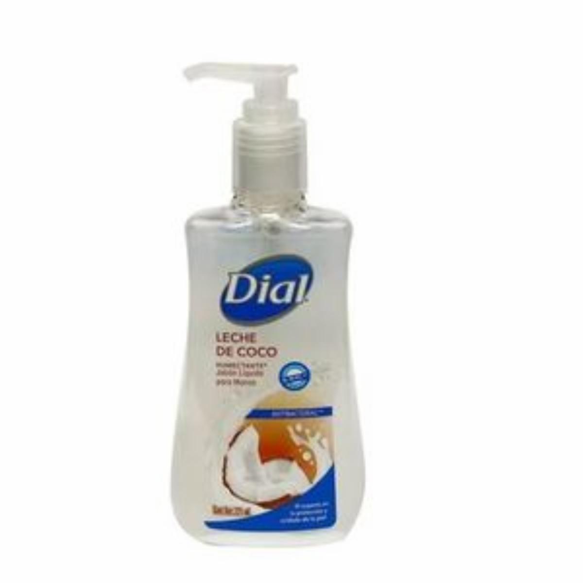 Jabón Líquido Antibacterial Con Leche De Coco DIAL 221 Ml