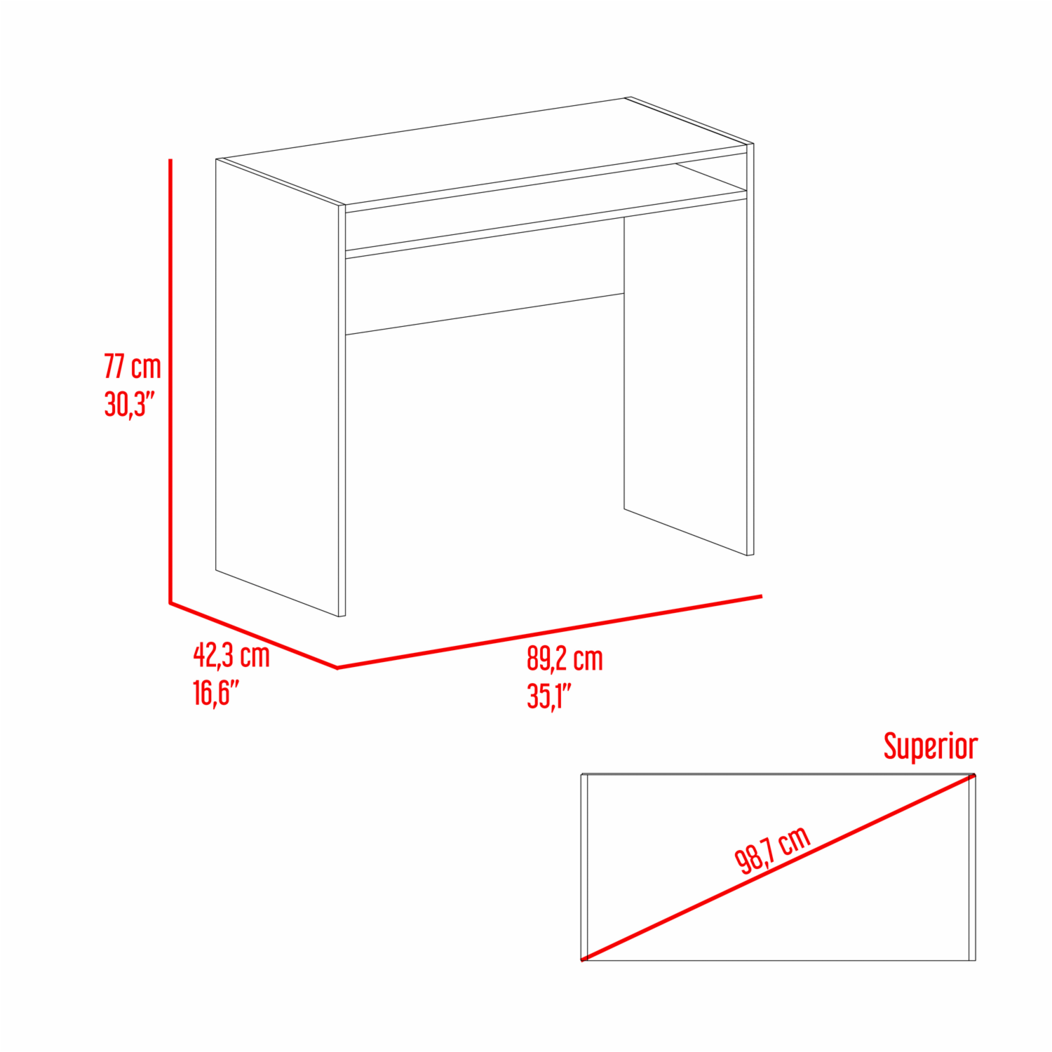 Escritorio Stella Fresno RTA MDF - Imagen 6